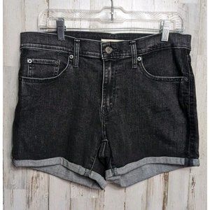 Levi's Mid Length Shorts 30 Black Cuffed Shorts